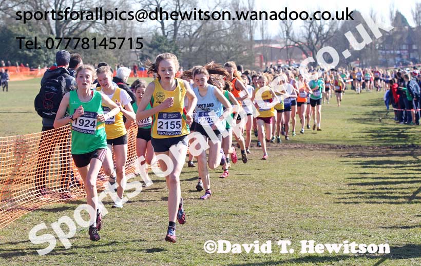 Womens under-17s Inter Counties Cross Country,  Cofton Park, Birmingham. Photo: David T. Hewitson/Sports for All Pics